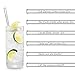 HALM Glasstrohhalme Gin Sprüche Edition 6x 20cm mit gravierten Gin-Sprüchen in Deutsch Strohhalm Trinkhalm Glasstrohalm Gin-Tonic Geschenk