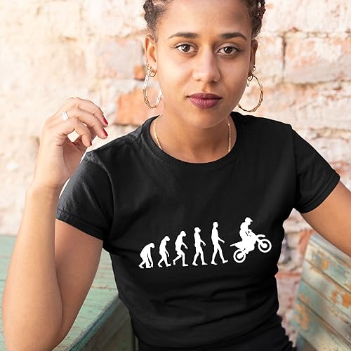 Lepni.me Maglietta Donna Evoluzione del Motocross