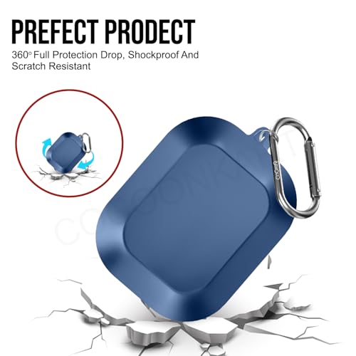 Image of Soft Silicone Case Cover Compatible for Realme Buds Air 8 (Blue)