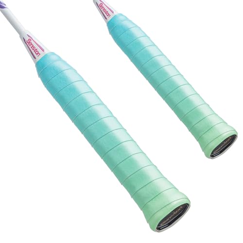 Image of Senston 2pcs Racket Handle Grips Tape for Tennis /Badminton /Squash,Flat-Green