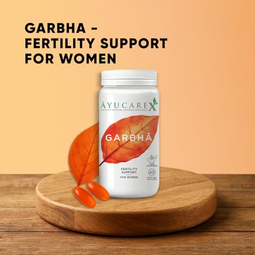 Image of GARBHA Female Fertility Support Capsules | Shatavari Ashoka Lodhra for Uterine Strength & Natural Conception | Supports Reproductive Health | Non-Hormonal Ayurvedic Formula | 60 Softgels