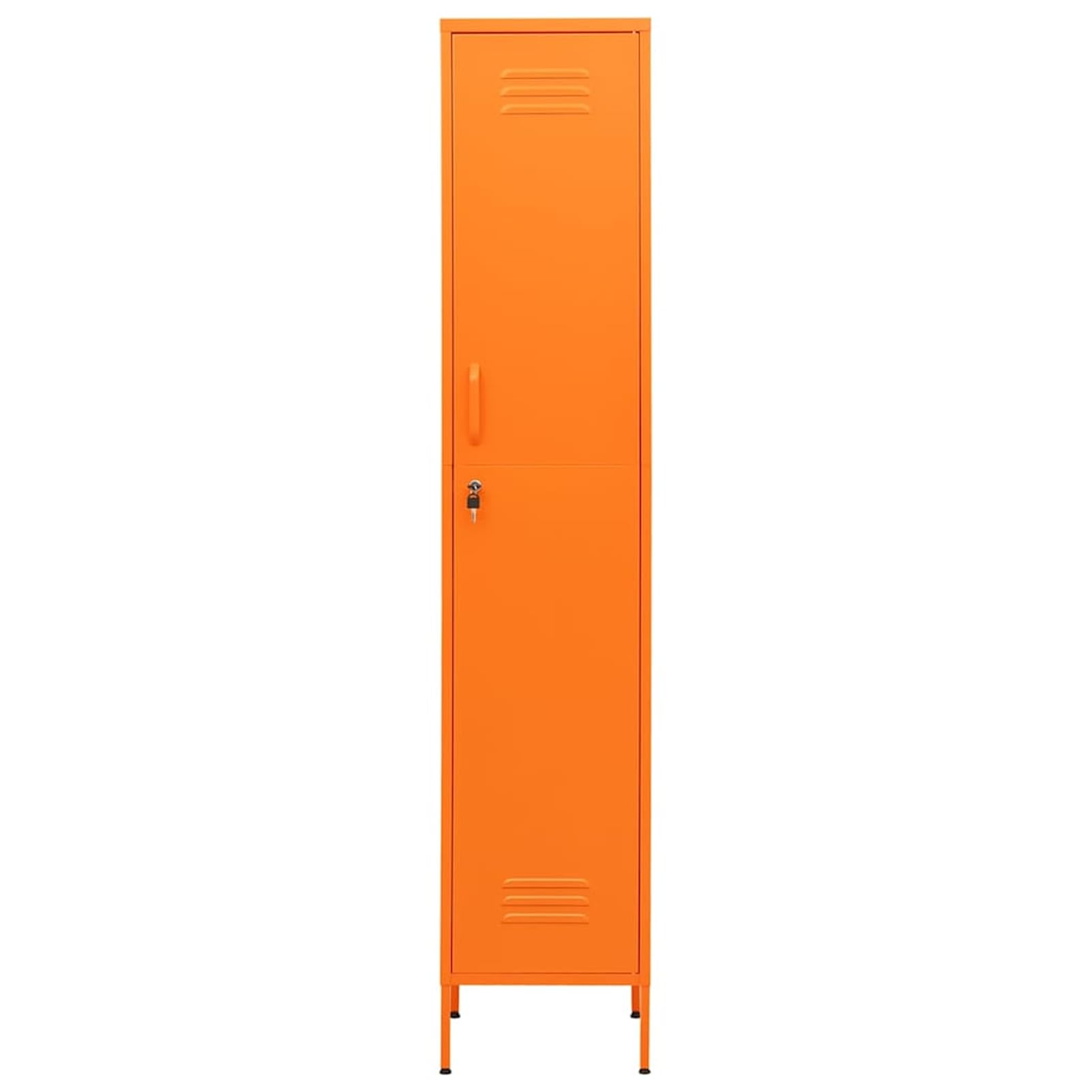 Tidyard Armadio in Acciaio Arancione 35x46x180 cm con 4 Ripiani Regolabili e Serratura per Ufficio e Casa 336255