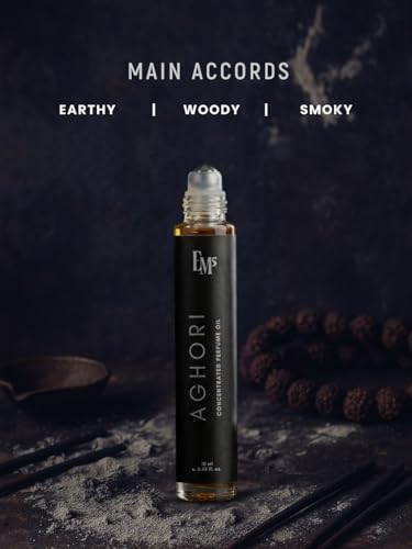 Image of EM5 Aghori Concentrated Perfume Roll-On for Men | Earthy, Woody & Smoky Fragrance | Raw, Intense & Rustic Scent | 100% Alcohol Free | Strong & Long Lasting Perfume Roll On | 10 ml