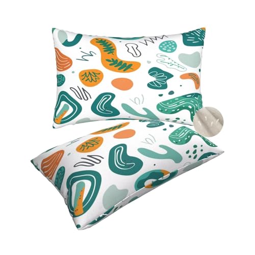 Lot de 2 housse coussin 50x80 cm géométrique rectangulaire pour canapé salon