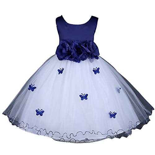 Pink Promise Flower Girl Wedding Easter Ruffled Tulle Butterfly Petals Dress