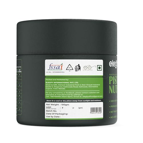 Image of Elegity California Salted Pistachios Pouch (100 gm) | Crunchy & Healthy | Rich in Fiber & Protein | No Added Preservatives