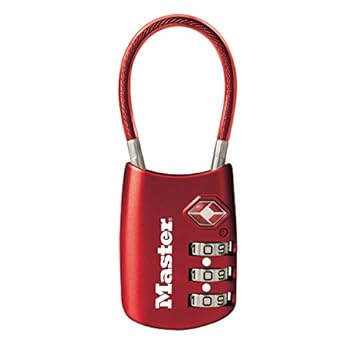 Cadeado para malas Master Lock 4688D, vermelho, pacote com 1