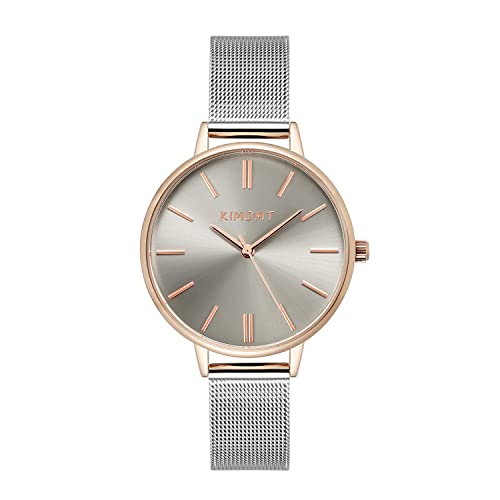 Kimomt WYM905DE Damenuhr Lederband Quarzuhr