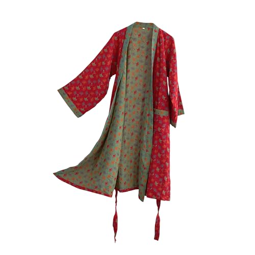 Purefair 100% Cotton Gauze Ginkgo Leaf Kimono...