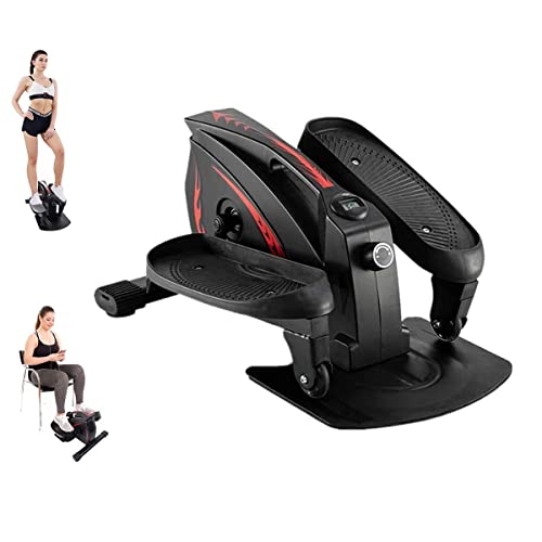 Under Desk Elliptical Machine, Mini Elliptical Machine, Elliptical Pedal Exerciser, Under Desk Pedal Exerciser, Compact Elliptical Machine Trainer with Non-Slip Pedal for Home Office Workout, Black