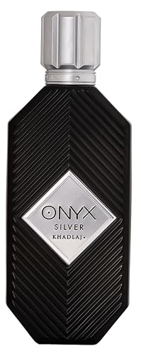 Khadlaj Onyx Silver Eau de Parfum, Unisex, Bergamotte, Ingwer, schwarzer Pfeffer, Petitgrain, Kardamom, Patchouli, Labdanum, Benzoe, Tonkabohnen, Unisex