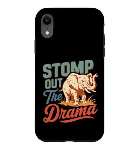 Stomp Out The Drama �ۂ̌��t�f�U�C�� �X�}�z�P�[�X iPhone XR �p