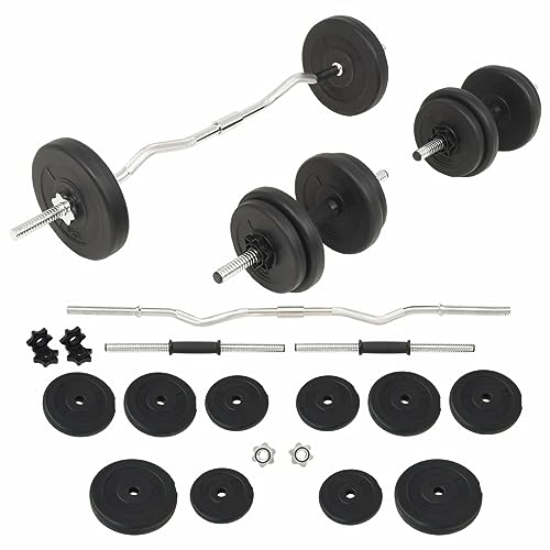 Xichuzi Juego de Pesas 30 kg Barra y Mancuernas, Pesas Y Mancuernas, Kit Mancuernas, Juego De Pesas, Dumbbells