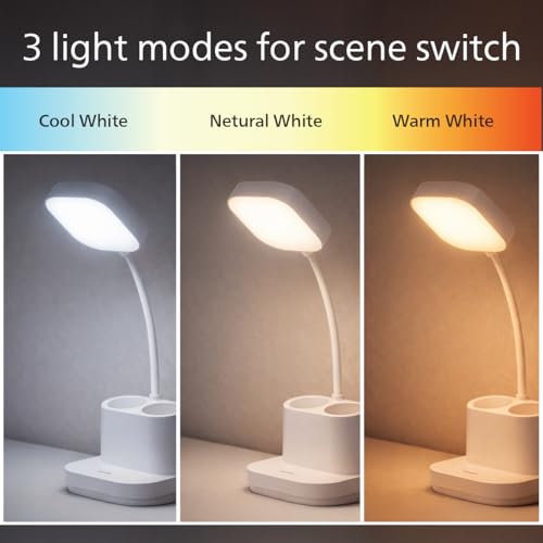 Image of Philips 5W CLARO White LED Desk Light | 3-in-1 Study & Table Lamp | EyeComfort Technology | Adjustable Design | Energy Efficient LED Desk Lamp for Study, Work & Reading | Pack of 1