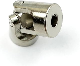 GatherTOOL 1PC Universal Joint Connector with Screw 2mm 2.3mm 3mm 3.17mm 4mm 5mm 6mm 8mm 10mm Boat Metal Cardan Joint Gimbal Couplings (Color : 3mm-5mm)