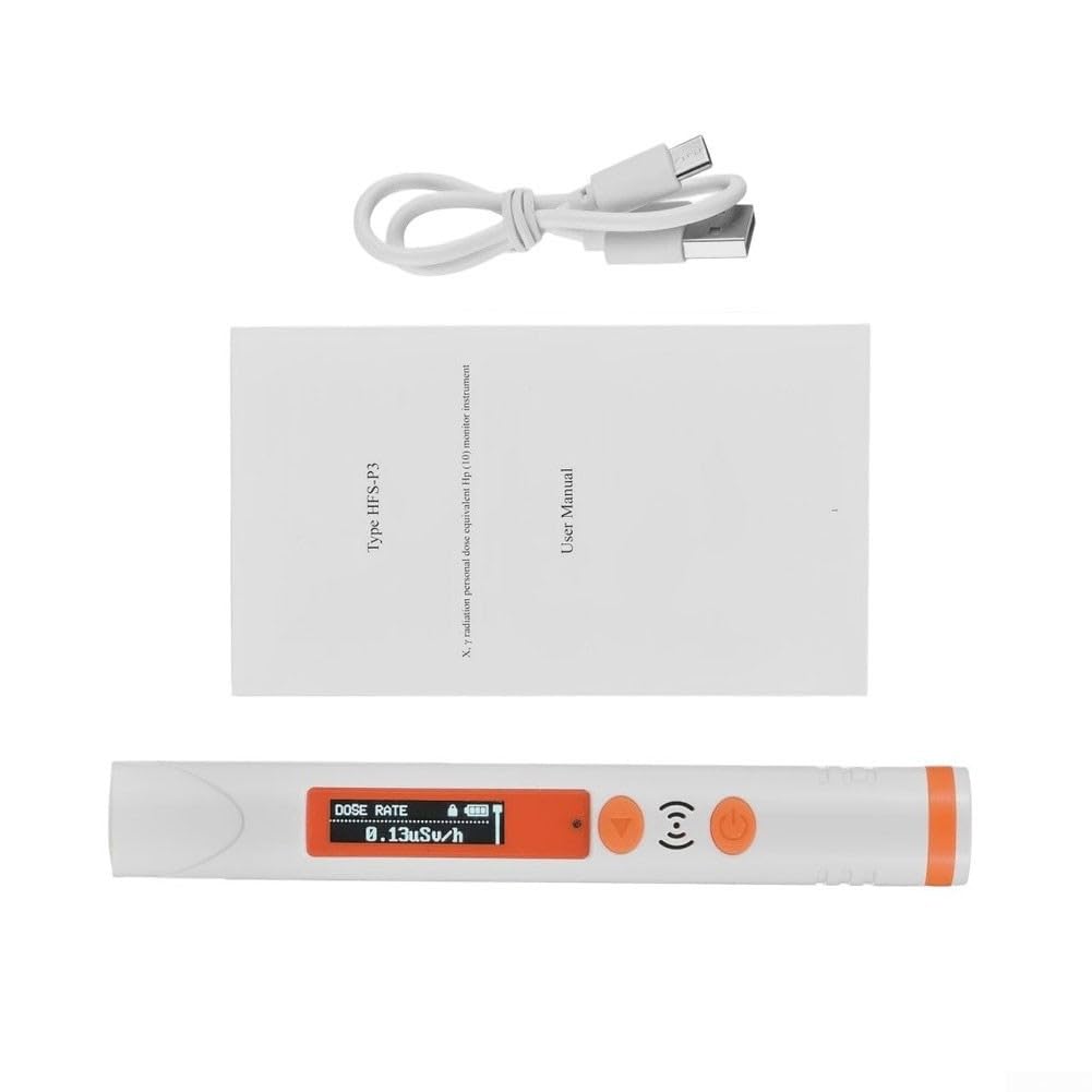 Détecteur de rayonnement nucléaire de poche pour compteur Geiger 48 mm Capteur | ABS, alarme de dose, kit d'inspection intérieur et extérieur