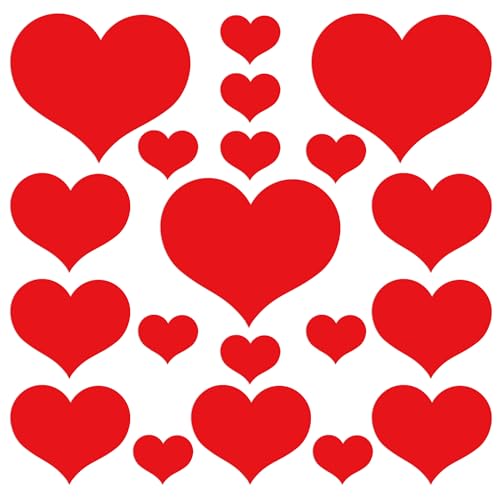 Lucleag Big Heart Cutouts for Bulletin Board Decorations, 3 Size Red Heart Shape Paper Cutouts Heart Cut Outs for Valentine’s Day Crafts Wedding Anniversary Party Decorations, 35PCS