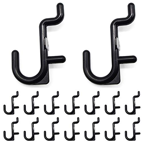 Pegboard Hooks 100-Packs J Shape Peg Hooks Black Peg Hook Assortment (100) #TOP3