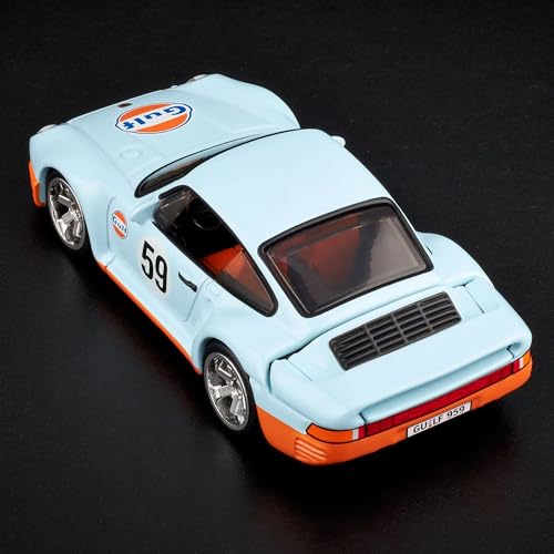 Hot Wheels Porsche 959 Gulf Blue escala 1:64 miniatura 3