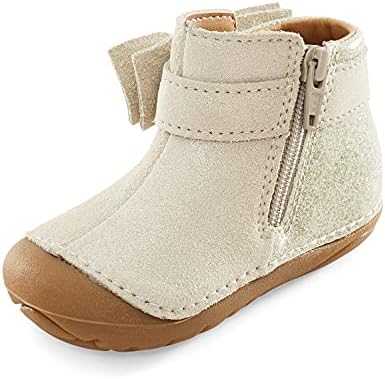 Stride Rite Baby Girls Soft Motion Genevieve First Walker Shoe, Champagne, 3 Wide Infant | Image 7