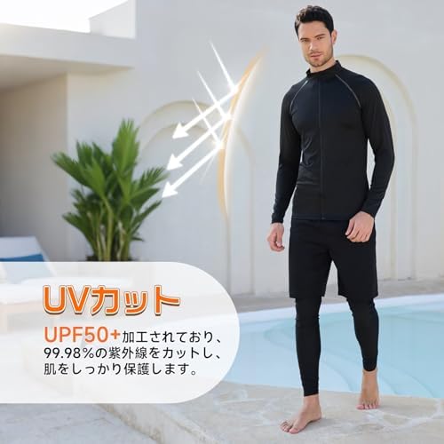 Amazon.co.jp: [Sillictor] ラッシュガード メンズ 水着 上下セット