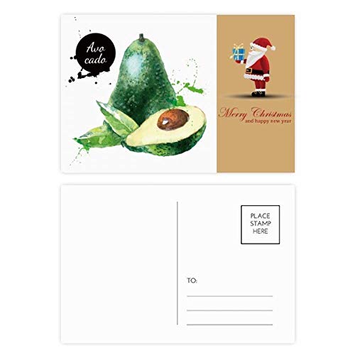 Cartes postales aquarelles Père Noël : lot 20 cartes vœux Noël Noël