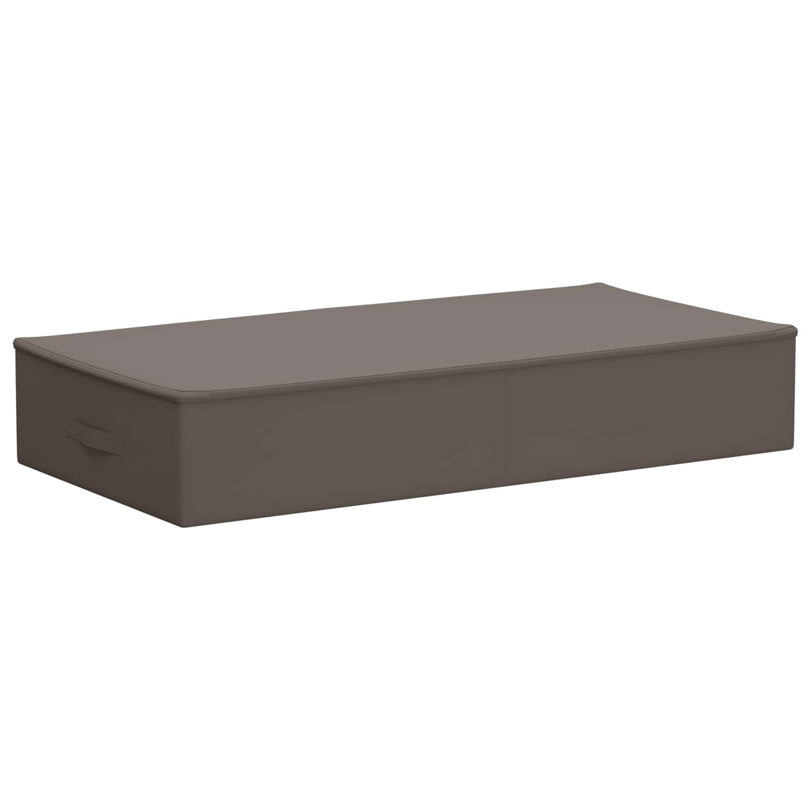 Générique Contenitore in tessuto non tessuto traspirante 50 x 30 x 25 cm, grigio, con due scomparti per organizzare giocattoli e vestiti, pieghevole per risparmiare spazio.