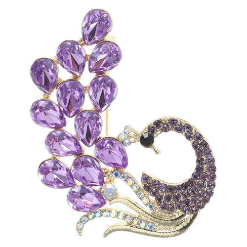Broche pour femme violette anti-glisse pour fixer un décolleté avec style