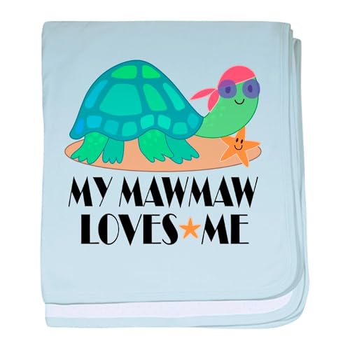 CafePress Mawmaw Loves Me Turtle Baby Blanket, Super Soft Newborn Swaddle