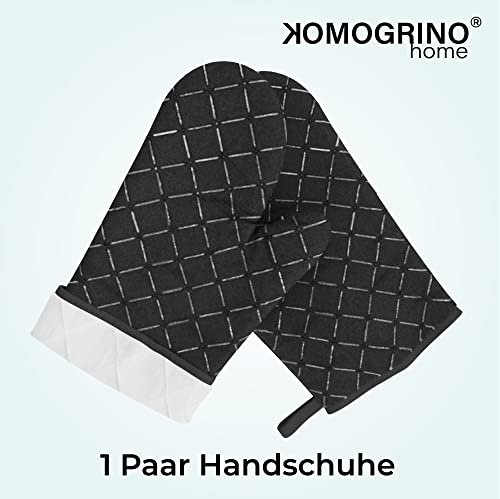 Guanti da forno e presine, colore nero, 1 paio di