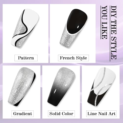 Esmalte de uñas gel con brillo metalizado EBANKU 5 colores miniatura 5