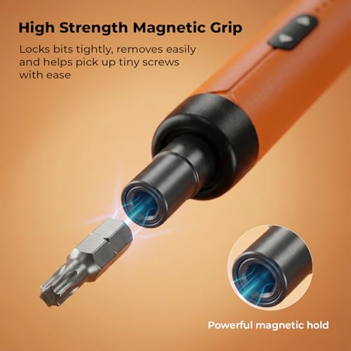 Image of Lifelong 38 Bits Electric Screwdriver Kit | Precision Rechargeable Screwdriver Toolbox | 500mAh Battery | USB Type-C, Magnetic Tip | 150 RPM Speed | Ideal for Phone, Laptop, Toy & Eyeglasses Repair