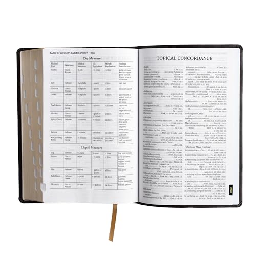 Image of KJV Holy Bible, Giant Print with Cross-References, Dark Brown LeatherTouch, Thumb Index, Ribbon Marker, Red Letter, Full-Color Maps, Easy-to-Read MCM Type, King James Version