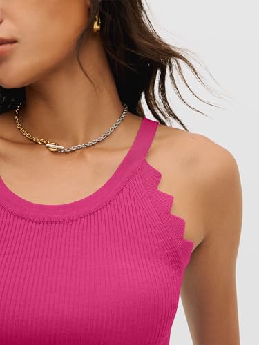 Image of ANRABESS Womens Summer Tank Tops Sleeveless Ribbed Camisole | Spaghetti Strap Cami Sweater, Soft Lightweight, Slim Knit, Casual Beach Vacation Travel Office Clothes, Spring Fall Layering