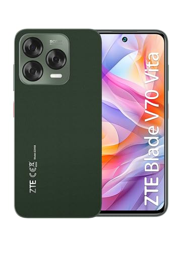 Smartphone Zte BLADE V70 VITA Jade green - Smartphone 6.7"HD+ 120Hz, 256GB di memoria, 20 GB RAM (8+12 RAM dinamica), Fotocamera AI 50MP,Android 14, Ricarica fast 22.5W, NFC