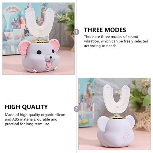 EXCEART Branqueamento de Dentes Escova de Dentes Elétrica Mouse Forma de U Escova de Dentes de Limpe