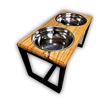 Comedouro Elevado Duplo Para Cães e Gatos - Tamanho G