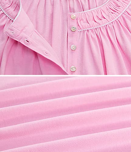 Image of 100% Cotton Nightgowns for Women Soft Ladies Gowns Sleepwear Long Sleeveless Nightgown