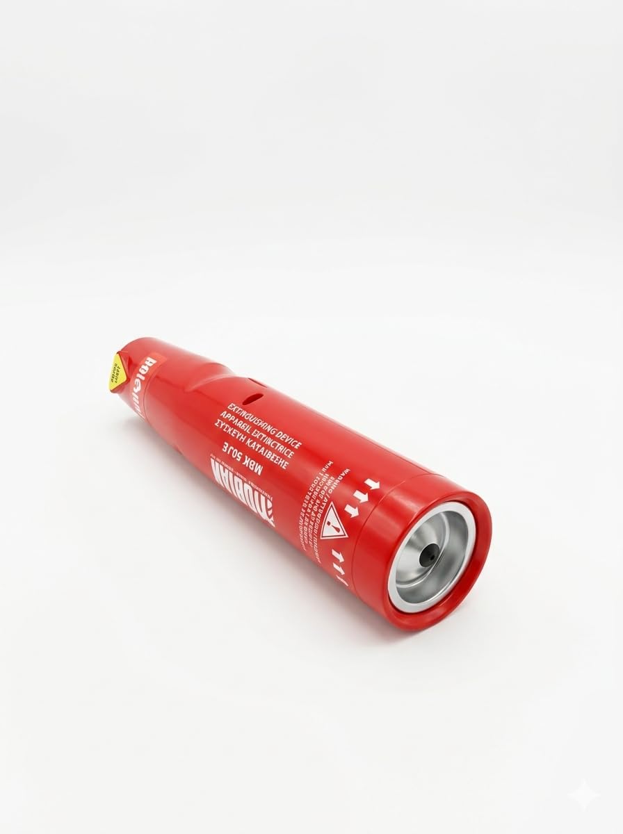 Mini Extintor Aerosol + Soporte de Pared | Spray Extintor Pequeño 8B C E 5F para Hogar y Coche, para Electrónica y Cocina | Ecológico