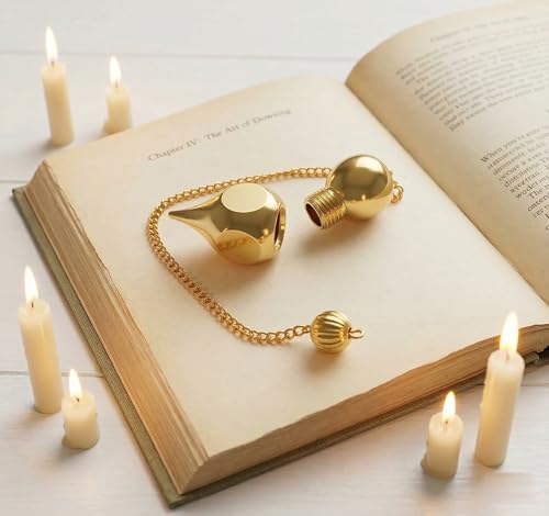 Image of Hammer Design Openable Brass Pendulum for Reiki Healing, Dowsing & Chakra Balancing - Divination & Meditation Tool for Energy Cleansing