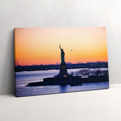 L'image imprimée sur toile Statue de la Liberté Wallfluent finition galerie d'art