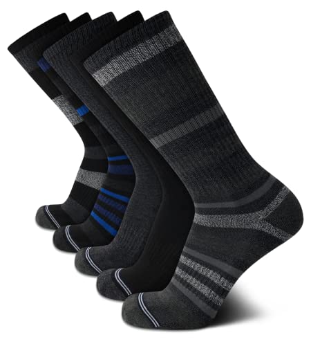 Nautica-Mens-Dress-Socks-Light-Cushion-Crew-Socks-5-Pack