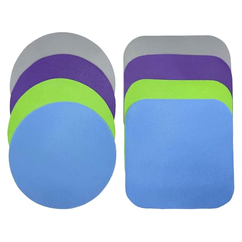 8 Pack Jar Opener Gripper, Rubber Jar Opener Gripper Pad for Seniors with Arthritis, Jar Lid Opener, Bottle Cap Opener for Weak Hands (Blue,Green,Grey,Purple)