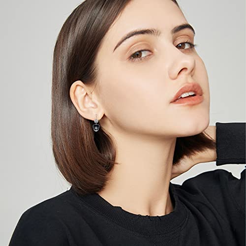 Mermaid Earrings Sterling Silver Rose Gold/Gold Bow Earrings Dangle with Pink Mermaid Hoop Earrings Halloween Christmas Bow Mermaid Jewelry Gifts for Women Girls3