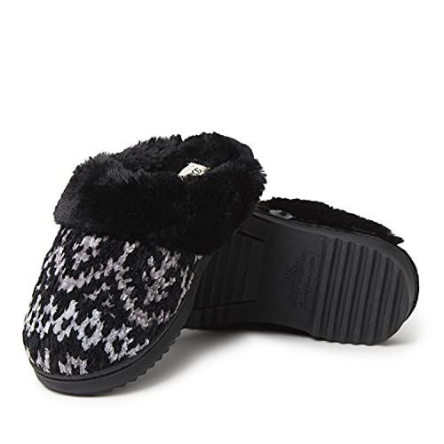 Dearfoams Women's Allison Chenille Fairisle Scuff Slipper2