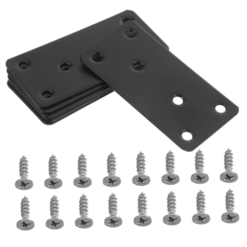 LIGIGWASH 6個 ステンレス製フラットコーナーブレース 木材補修プレート 穴付き属固定具 強化用ブラケット ネジ付 家具棚修理用