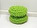 Handmade Lime Green Reusable Dish Scrubbies Set of 2