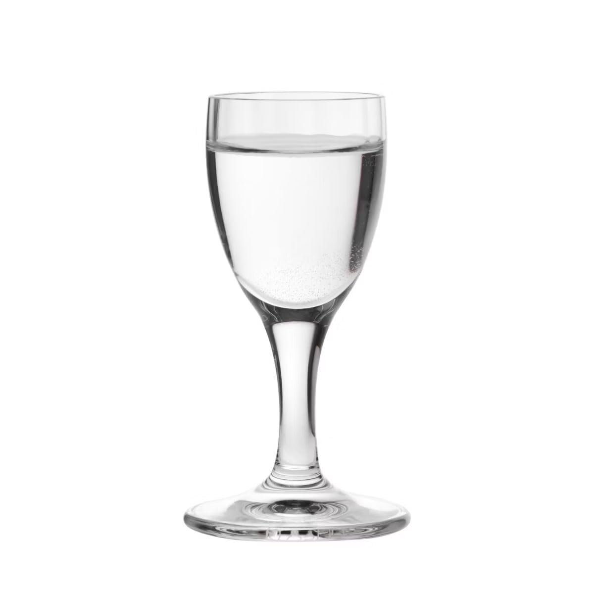 KROSNO Kieliszki do Wódki na Nóżce Prima-Lumi, Komplet 6 x 25 ml | Szkło Kryształowe Bezołowiowe, odporne na zarysowania, do nalewek i likierów, zmywarka, smukła nóżka