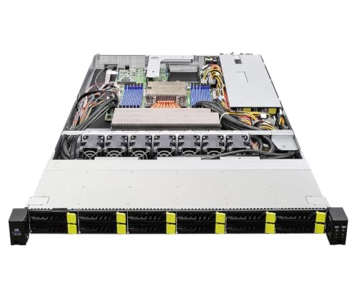 Image of Asrock Rack Server Barebone 1U12E-TURIN /EVAC 1U Single-Socket AMD EPYC 9005 /9004 Series EVAC NVMe Server Supports 12x Hot-Swap 2.5 inch PCIe 5.0 NVMe, 12x DDR5 DIMM, 1x PCIe 5.0 x16, 1600W Platinum RPSU