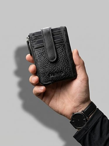 Image of Calfnero Genuine Leather Card Holder & Key Case for Men & Women | Slim Wallet with Zipper Pocket, Card Slots & Key Chain | Compact Travel Organizer